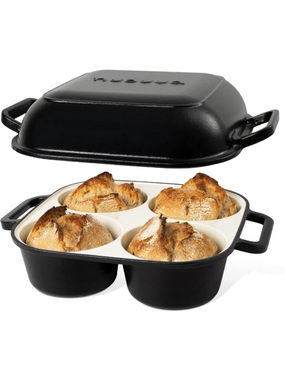 Enamel Cast Iron Bread Loaf Pot – Dutch Oven for Sourdough Baking, 4 Round